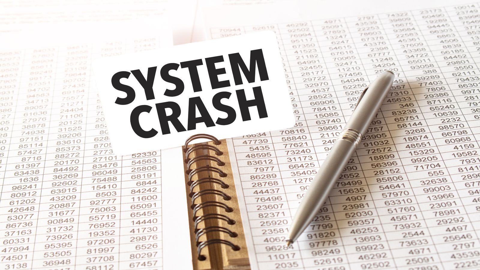 A cracked glass screen displaying financial data in a dark room, symbolizing the sudden shattering of trust in centralized exchange infrastructure